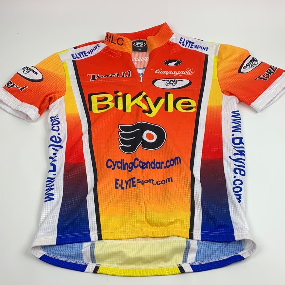 BIKYLE Cycling Jersey Men’s XL Multicolor Back pockets Parentini Bikewear racing